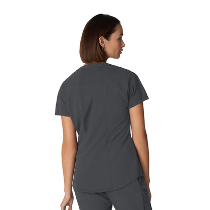 V-Tess WT114 Women's 1 Pocket V Neck Scrub Top Dark Pewter Image