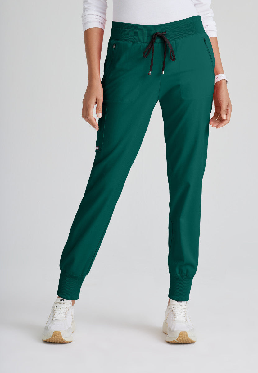 Greys Anatomy Stretch GRSP537 Eden Jogger Hunter Green