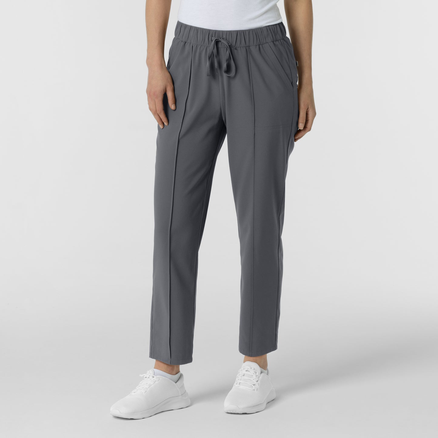 RENEW 5154 Women's Pintuck Scrub Pants Pewter