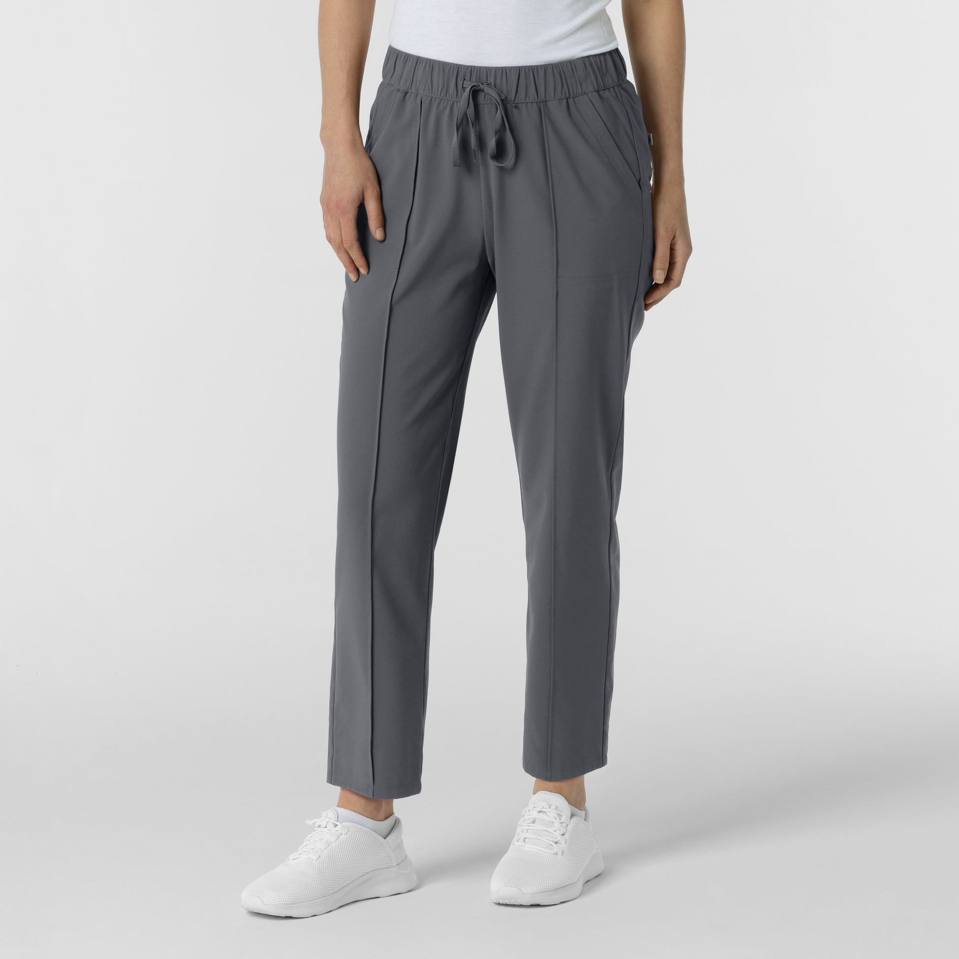 RENEW 5154 Women's Pintuck Scrub Pants Pewter