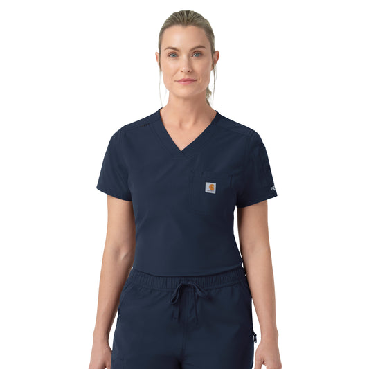 Rugged Flex C12139 Women's Tuck-in Scrub Top Navy