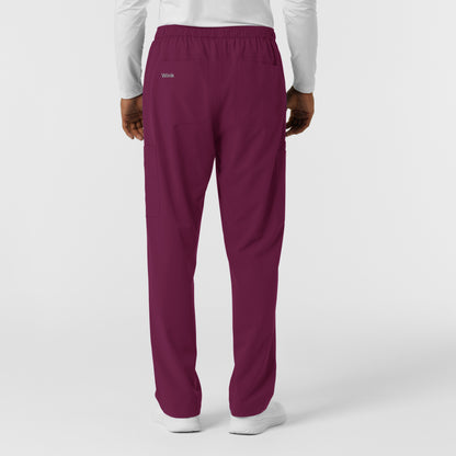 NURTUR 5380 Men's Straight Leg Cargo Scrub Pants Wine