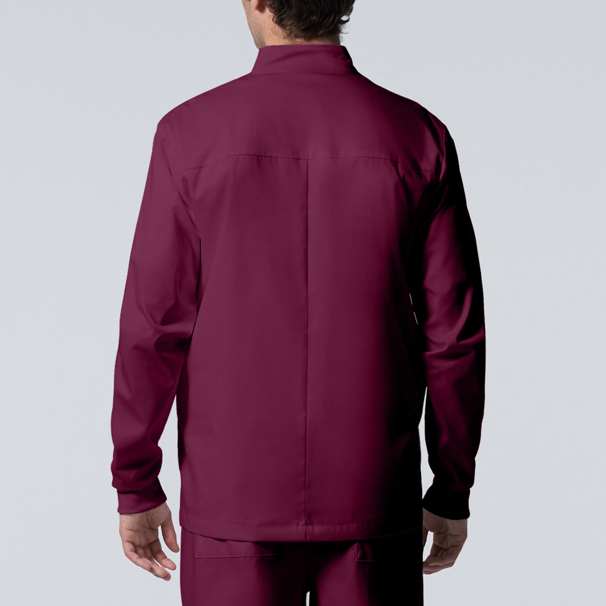 ProFlex LJ702 Men's 4 Pocket Scrub Jacket Wine Image