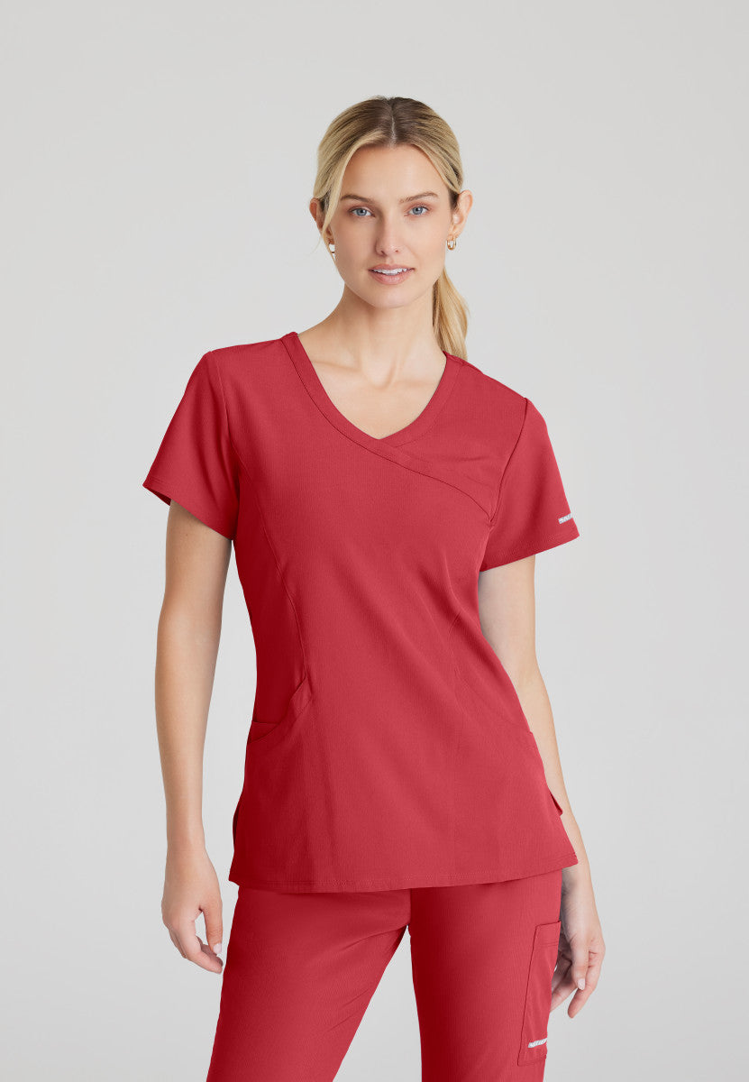 Skechers SK102 Reliance Scrub Top True Red