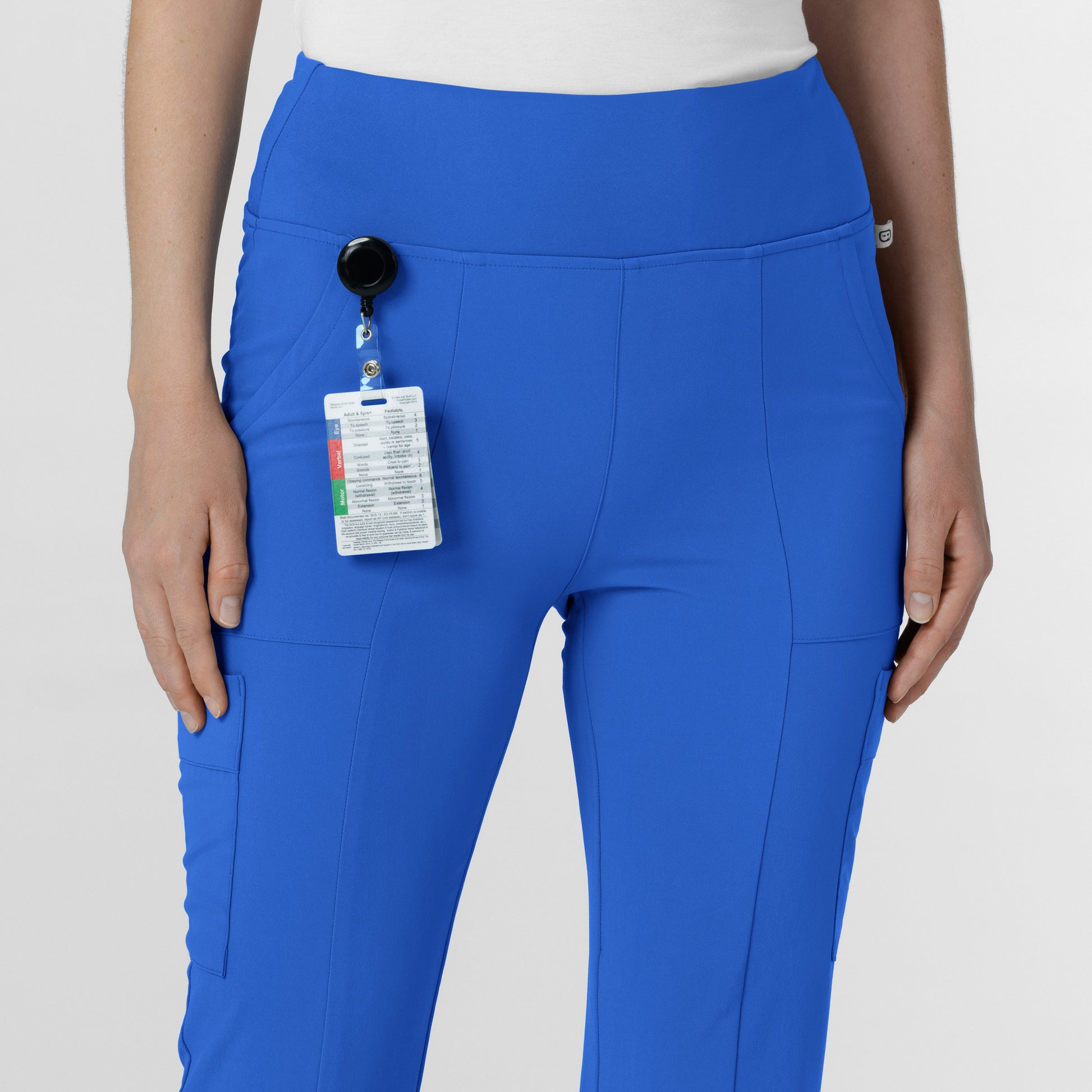 RENEW 5534 Cargo Flare Scrub Pants Royal Model Image Alternate | Wink