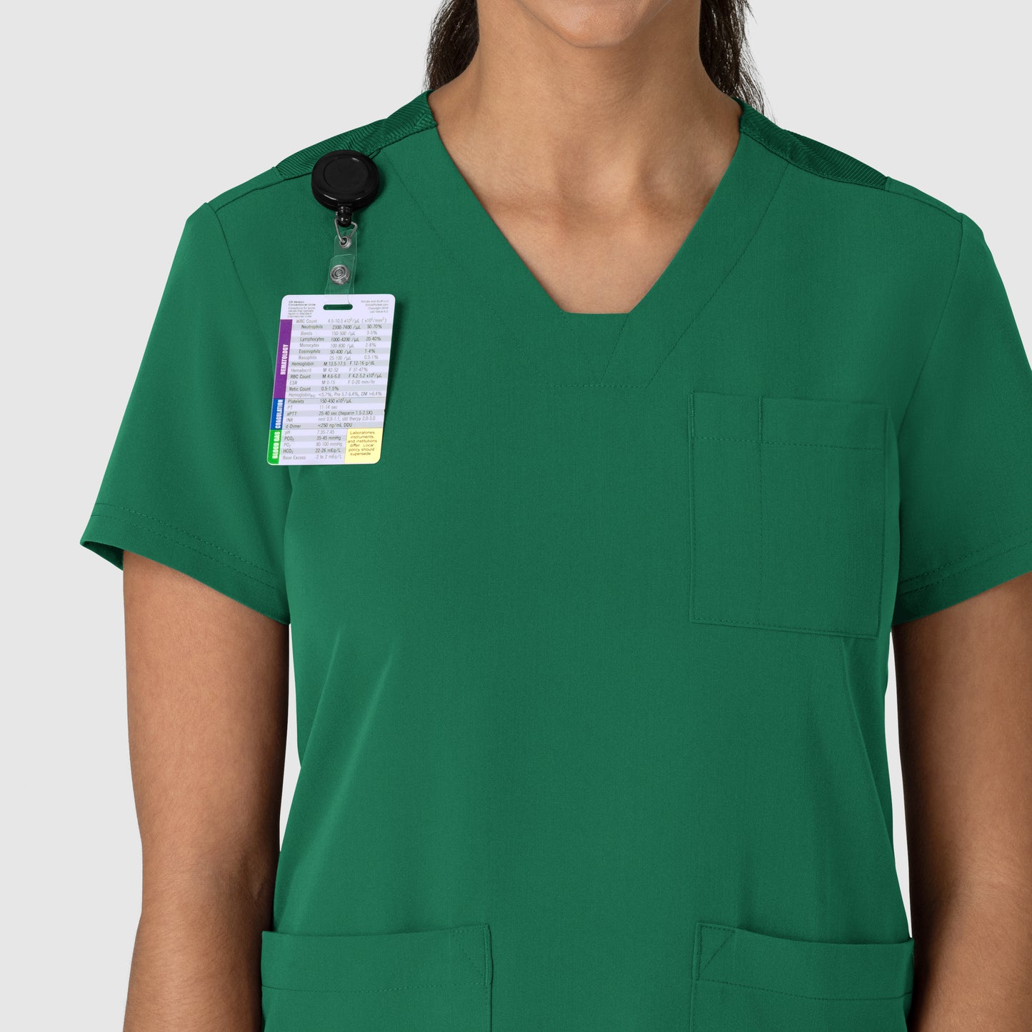 Nova 6132 Flex-n-Reach V-Neck Scrub Top Hunter Model Image Alternate | Wink