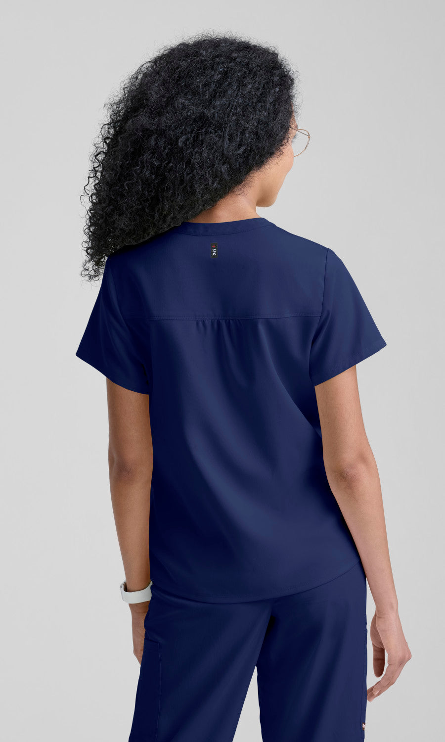 Grey's Anatomy Stretch GRST339 Irene Top Indigo - back