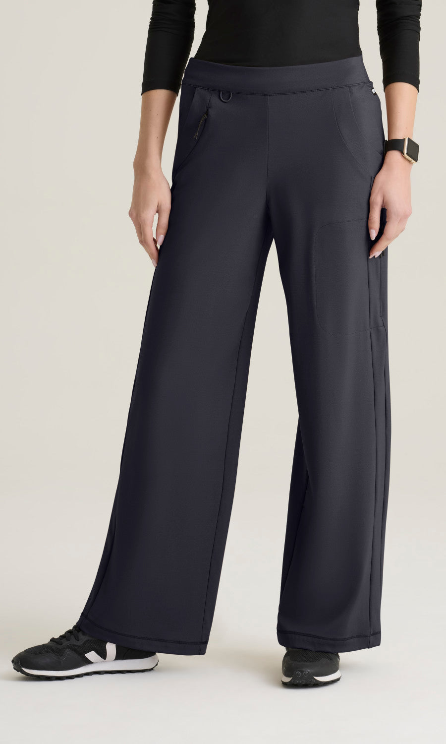 Grey's Anatomy Knits GRSP746 Crystal Pant Steel - front