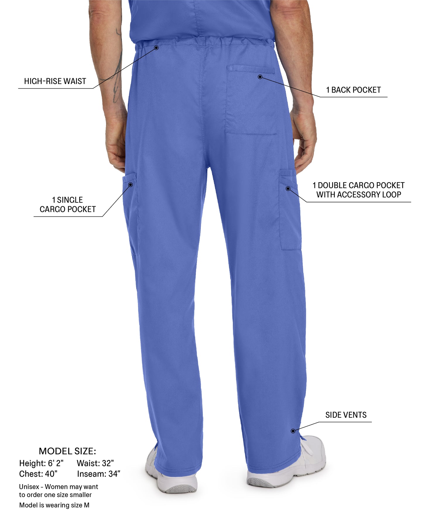 ProFlex 2104 Unisex Cargo Scrub Pants Steel Image