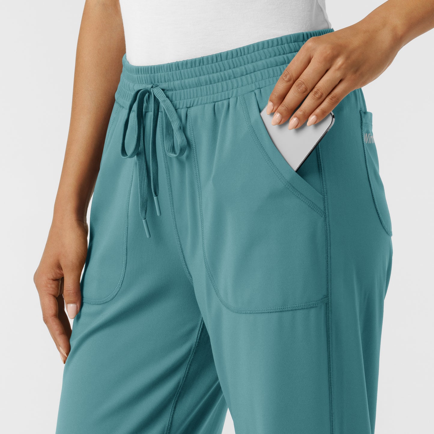 RENEW Knit 5559 Women's Wide Leg Scrub Pants Vintage Teal