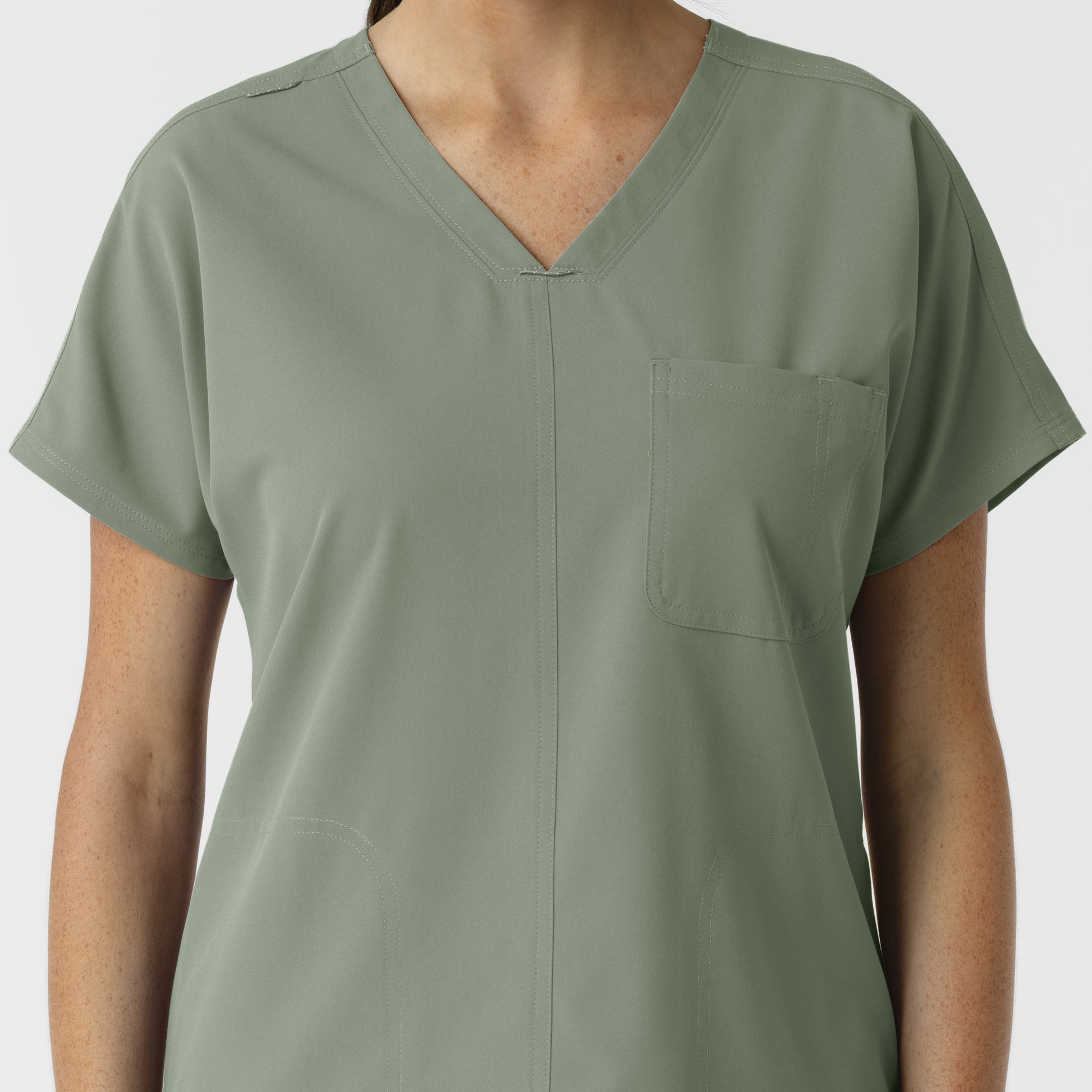 NURTUR 6280 Women's Drop Shoulder Tunic Scrub Top Sage