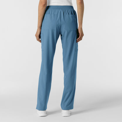W123 5145 Women's Cargo Utility Scrub Pants Pacific Blue