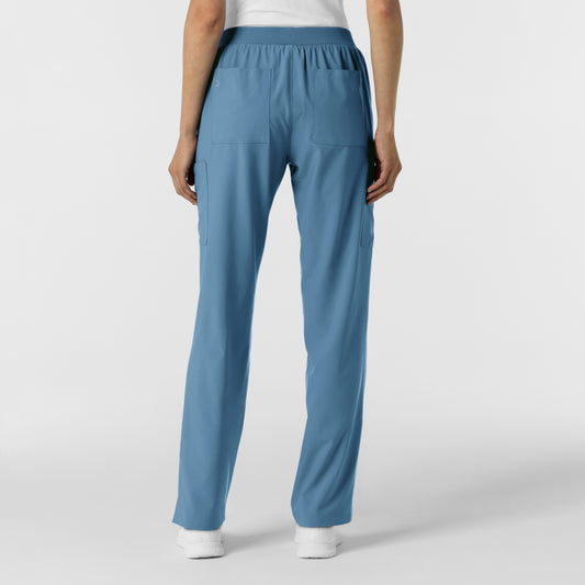W123 5145 Women's Cargo Utility Scrub Pants Pacific Blue
