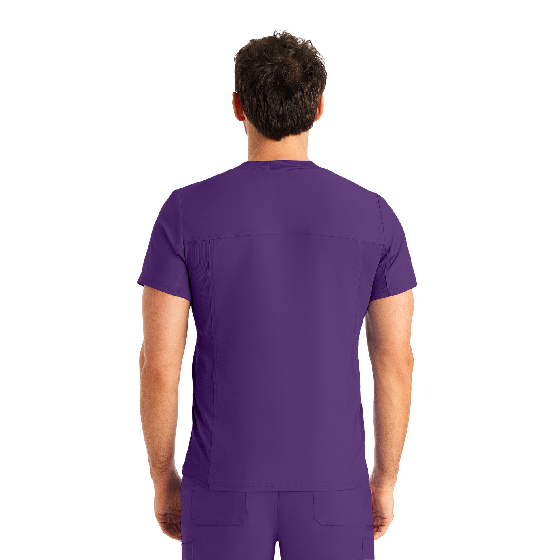 Forward LT111 Men's 2 Pocket V Neck Scrub Top Eggplant Image