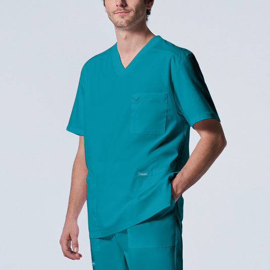 ProFlex LT109 Men's 4 Pocket V Neck Scrub Top Teal Image