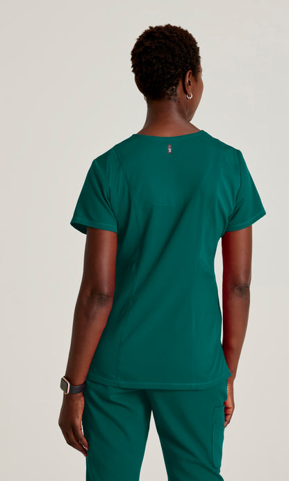 Grey's Anatomy Stretch GRST045 Serena Scrub Top Hunter Green