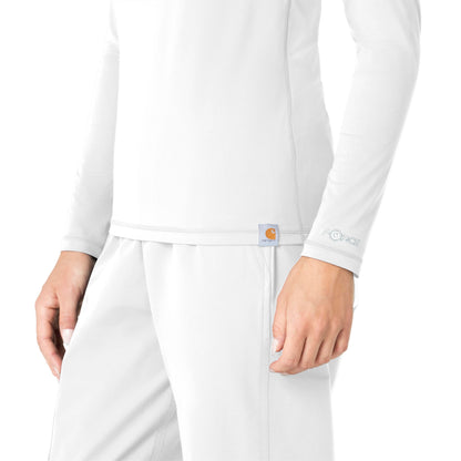 Force Sub-Scrubs C31002 Performance Long Sleeve Tee White Model Image Alternate | Carhartt