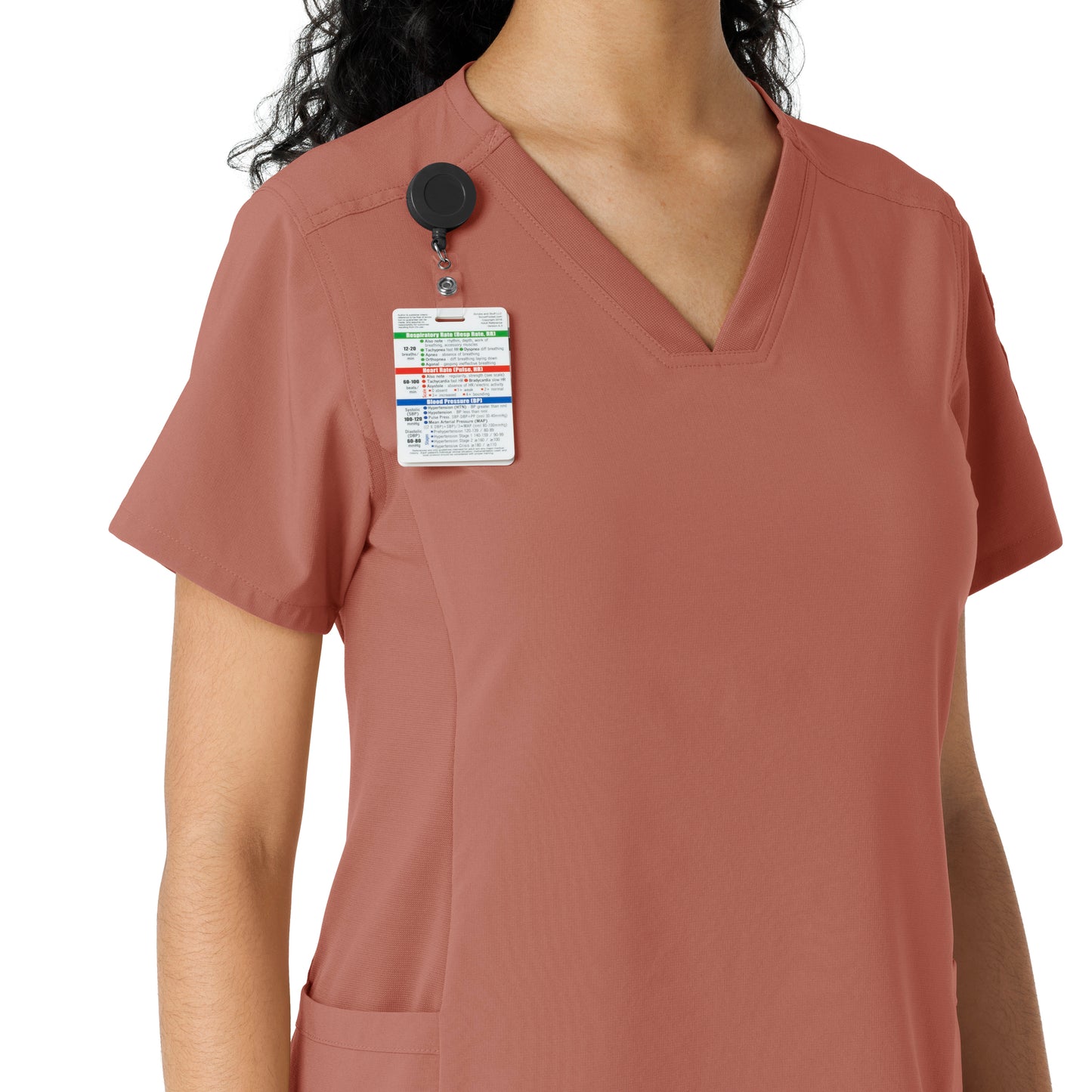 Force Cross-Flex C13310 Knit Panel Scrub Top Wildrose Model Image Alternate | Carhartt