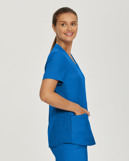 Forward LT100 Women's 3 Pocket V Neck Scrub Top Royal Image