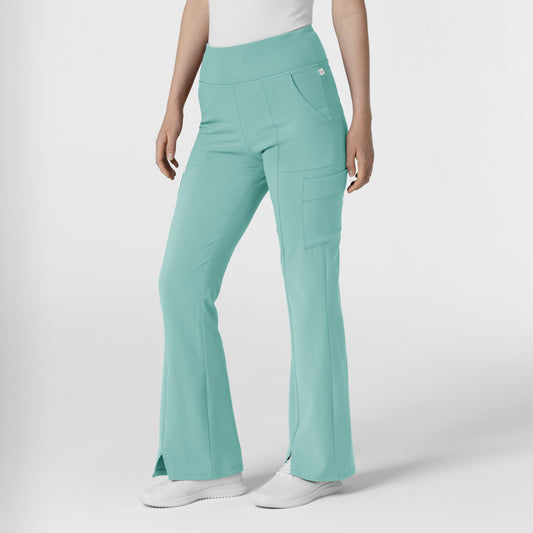 RENEW 5534 Cargo Flare Scrub Pants Turquoise Model Image Right Side | Wink