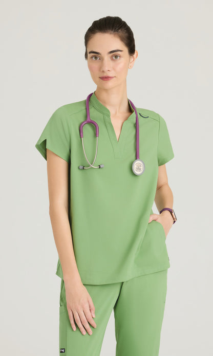 Grey's Anatomy Spandex Stretch GRST230 Avery Top Sweet Basil