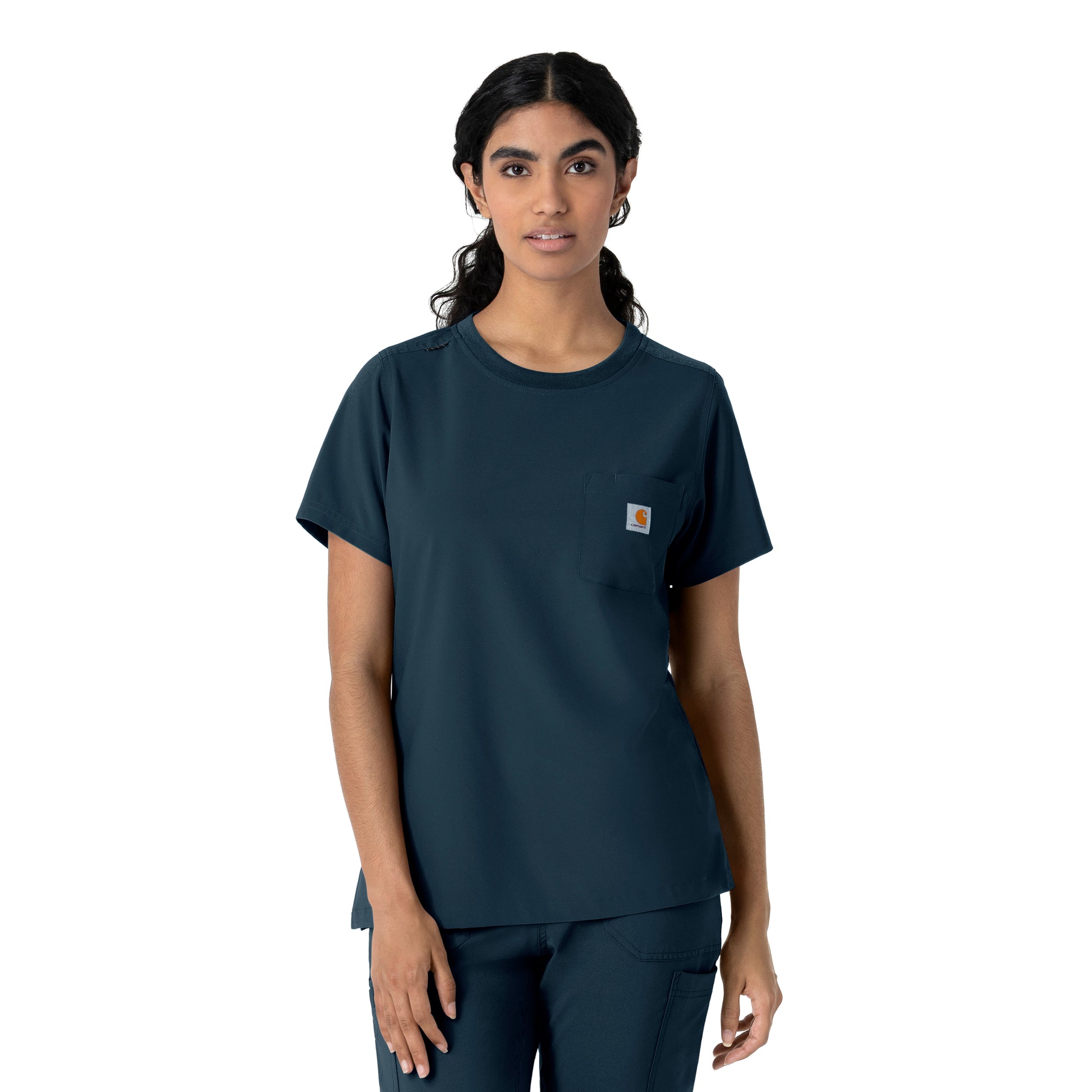 Force Cross-Flex C13510 Women's Crew Neck Scrub Top Navy