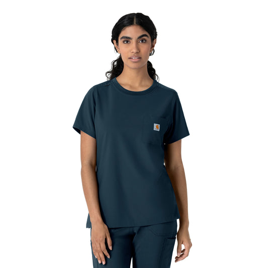 Force Cross-Flex C13510 Women's Crew Neck Scrub Top Navy