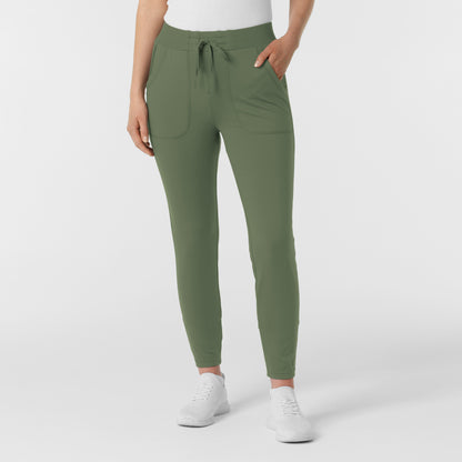 RENEW Knit 5259 Women's Track Scrub Pants Olive