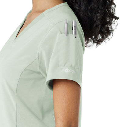 Force Cross-Flex C13310 Women's Knit Panel Scrub Top Big Sky