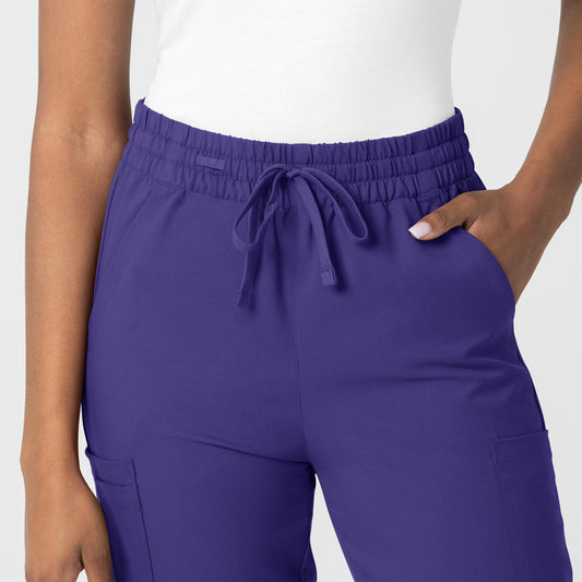 Thrive 5122 Cargo Jogger Scrub Pants Grape Model Image Left Side | Wink