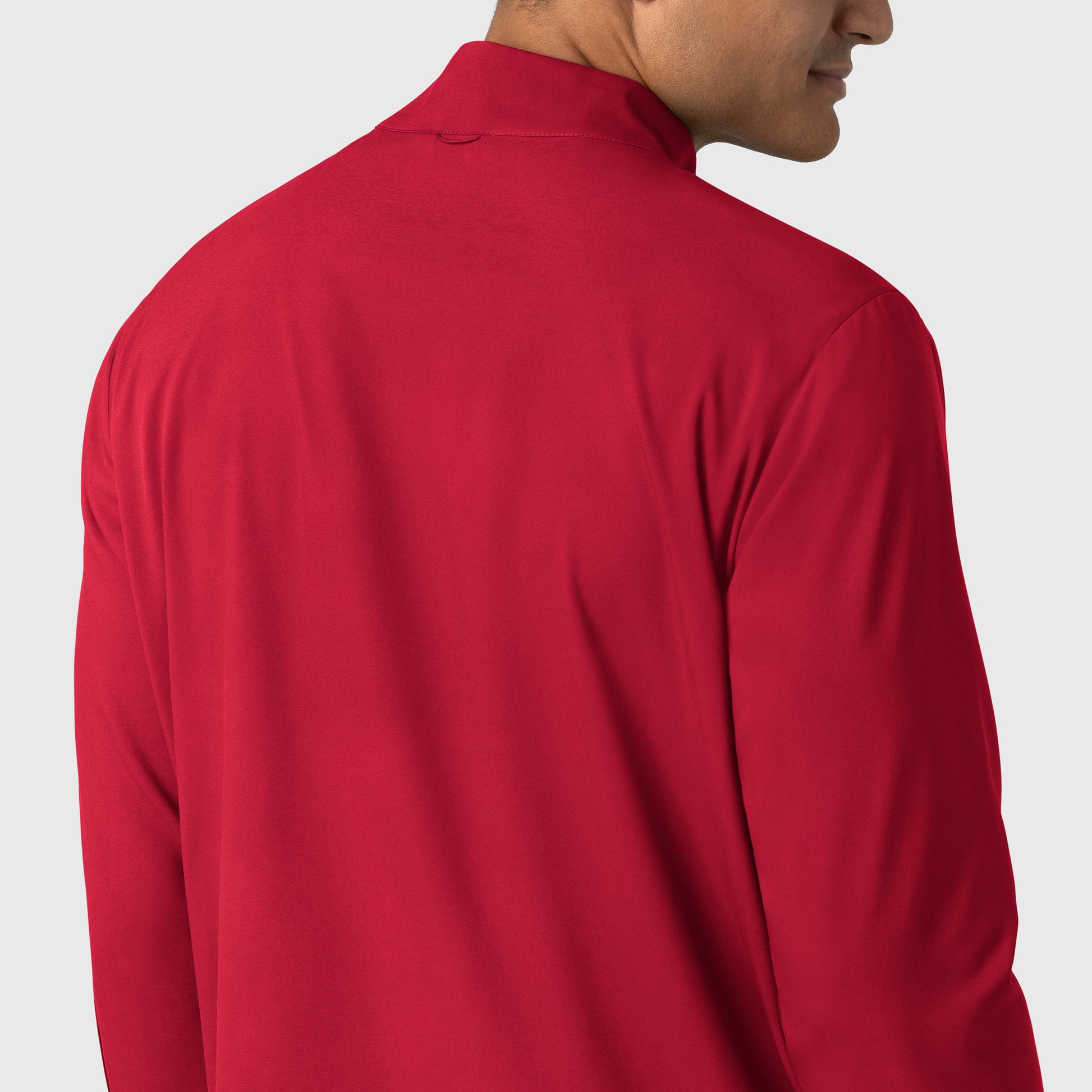 Boundless 8351 Men's Warm Up Scrub Jacket Red Model Image Alternate | Wink