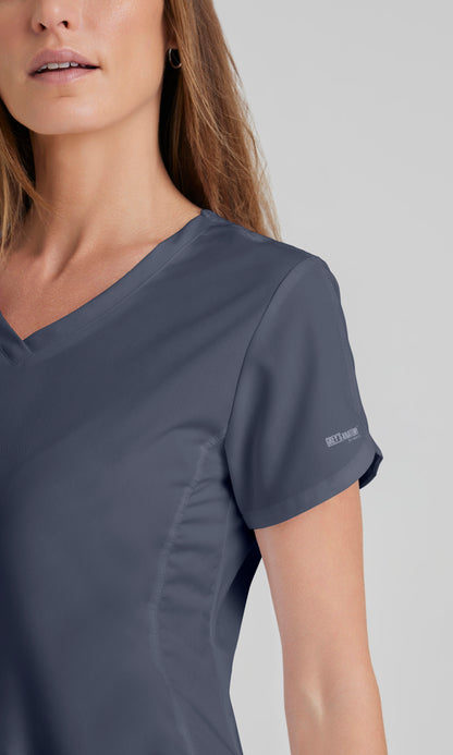 Grey's Anatomy 41423 Cora Scrub Top Steel