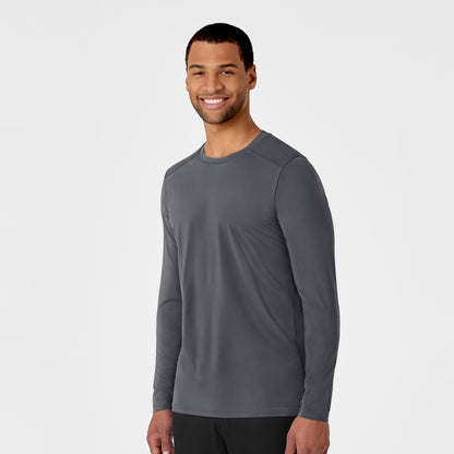 Layers 2629 Men's Performance Long Sleeve Tee Pewter Model Image Right Side | Wink