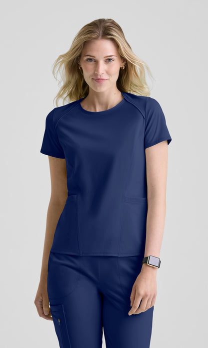 Grey's Anatomy Knits GRST336 Swift Top Indigo - front