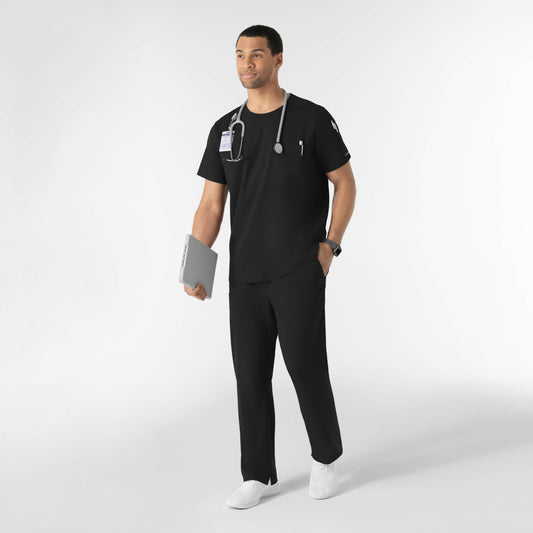 Boundless 6651 Men’s Classic Tee Scrub Top Black
