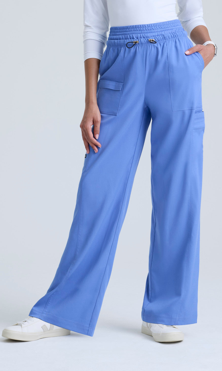 Grey's Anatomy Stretch GRSP747 Nina Pant Ciel Blue - front