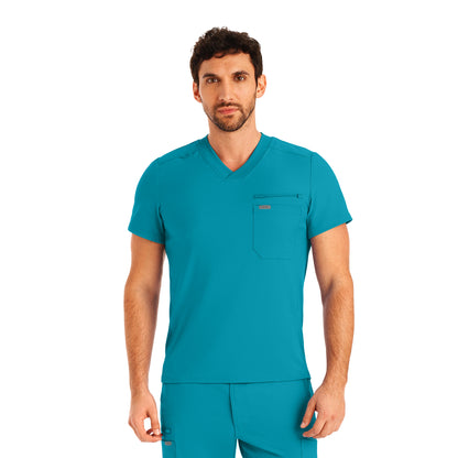 Forward LT111 Men's 2 Pocket V Neck Scrub Top Teal Image