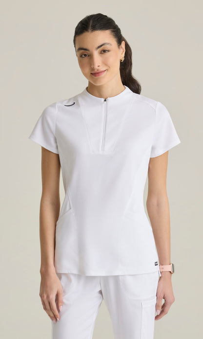 Grey's Anatomy Stretch GRST292 Kristi Top White - front