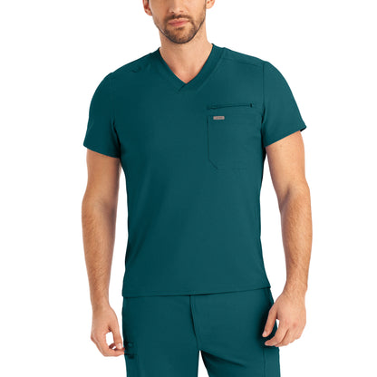 Forward LT111 Men's 2 Pocket V Neck Scrub Top Caribbean Image