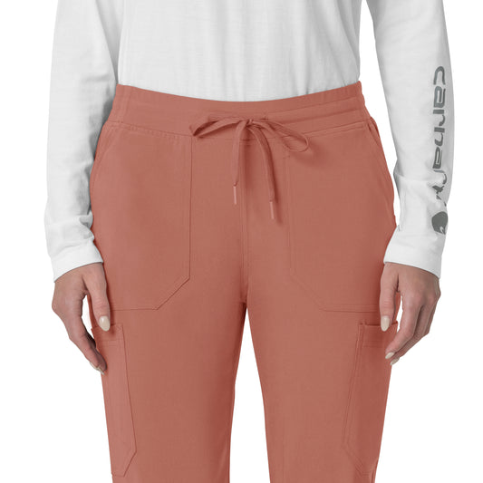 Force Cross-Flex C53110 Cargo Jogger Scrub Pants Wildrose Model Image Left Side | Carhartt