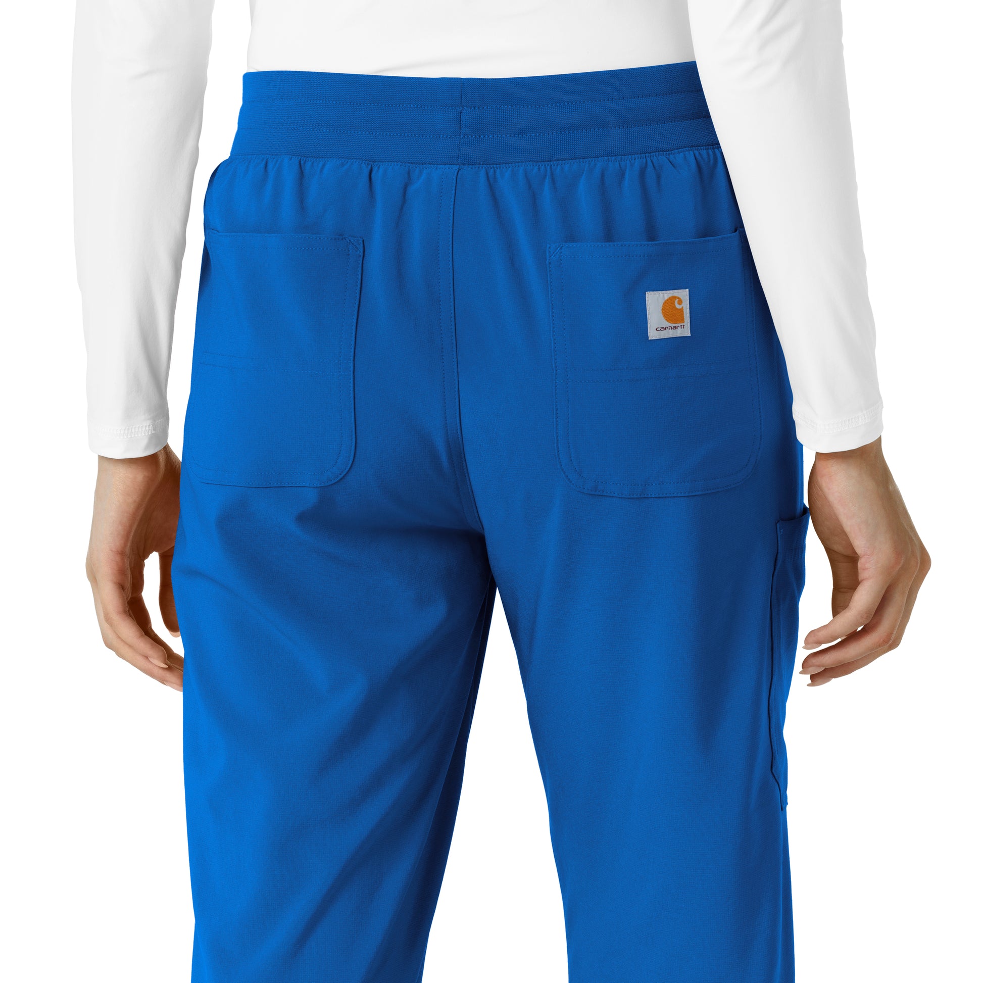 Force Cross-Flex C53310 Boot Cut Scrub Pant Royal Model Image Alternate | Carhartt