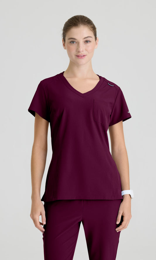 Skechers SKT147 Dignity Scrub Top Wine