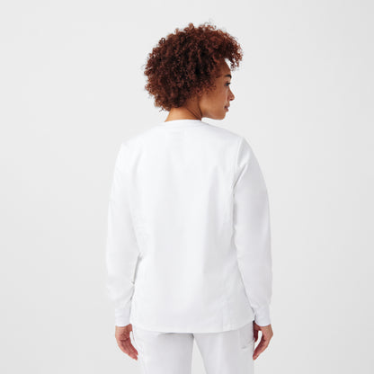 ProFlex LJ706 Women's 3 Pocket Scrub Jacket White Image