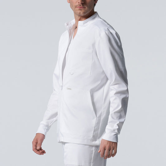 ProFlex LJ702 Men's 4 Pocket Scrub Jacket White Image