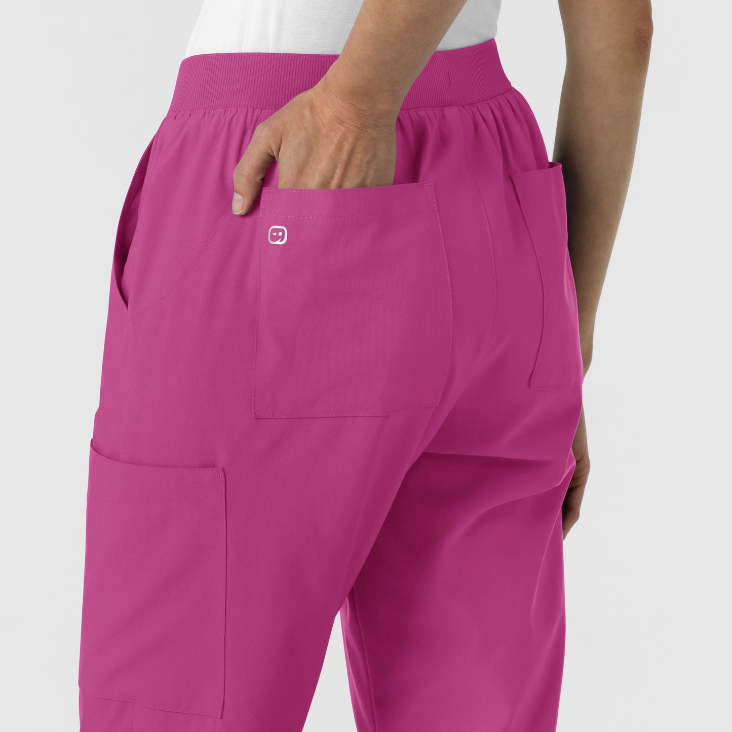 W123 5145 Cargo Utility Scrub Pants Raspberry Model Image Alternate | Wink