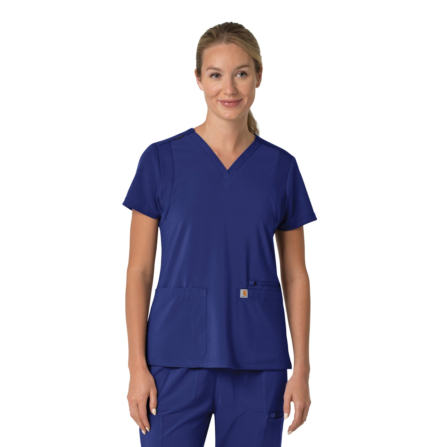 Force Cross-Flex C13210 Women's Flex Panel V-Neck Scrub Top Galaxy Blue