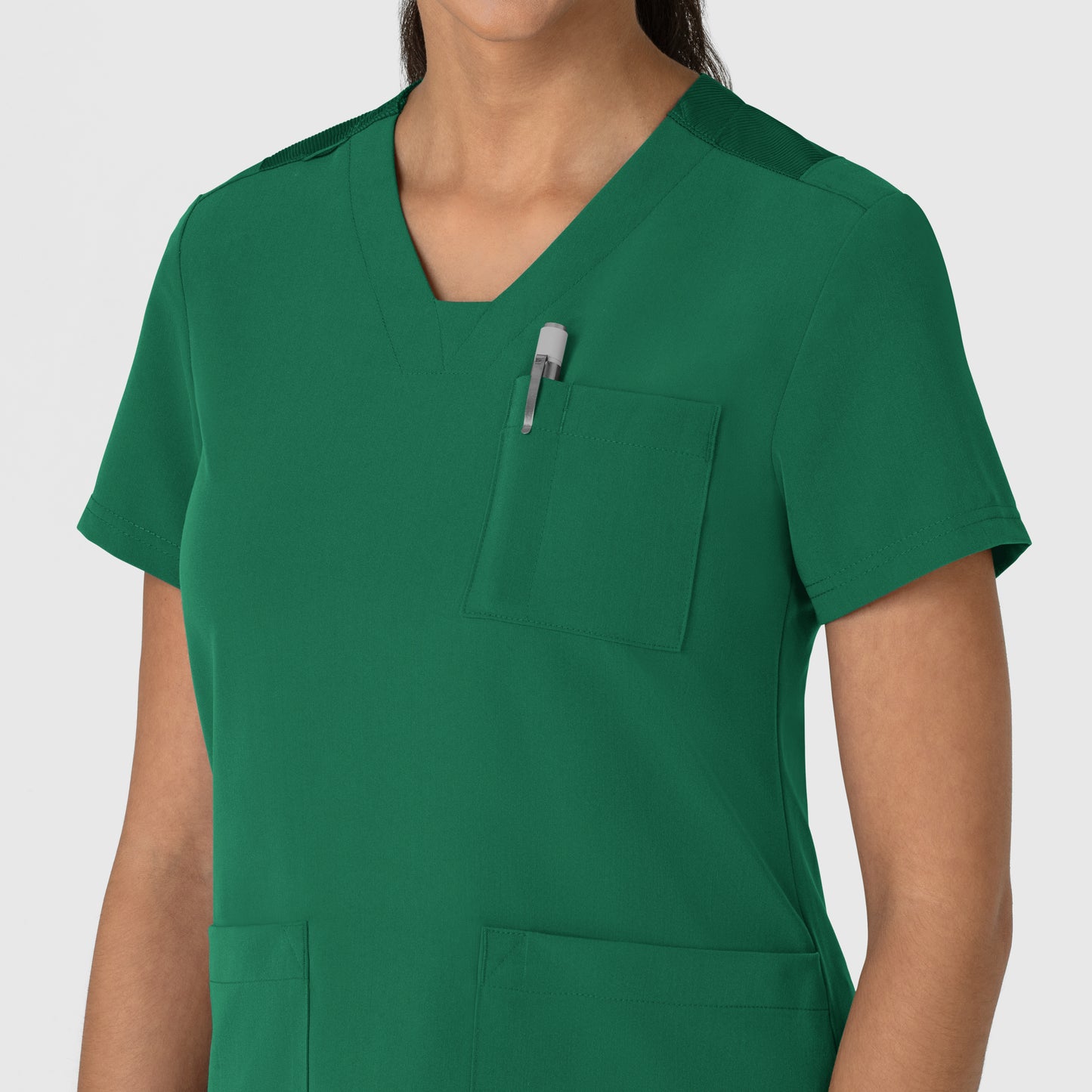 Nova 6132 Flex-n-Reach V-Neck Scrub Top Hunter Model Image Alternate | Wink