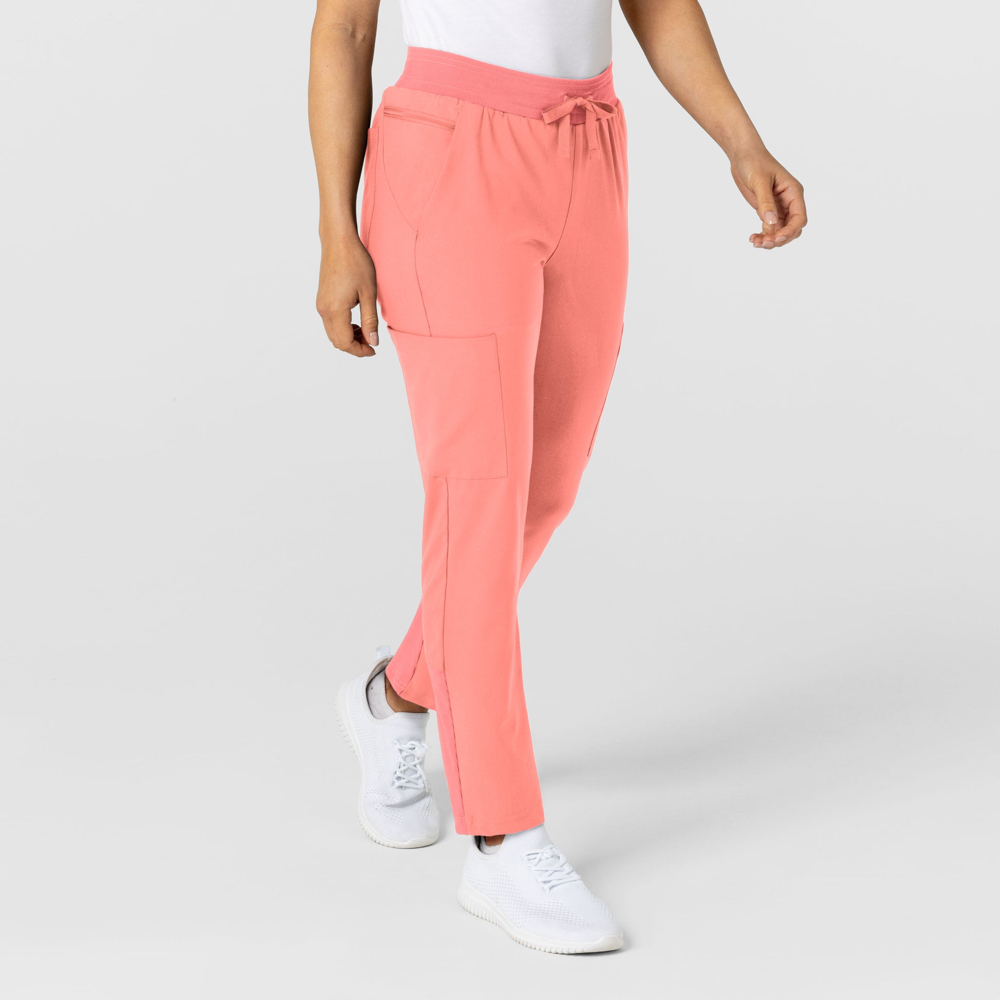 W123 5045 Women's Flex-n-Reach Track Scrub Pants Paradise Pink