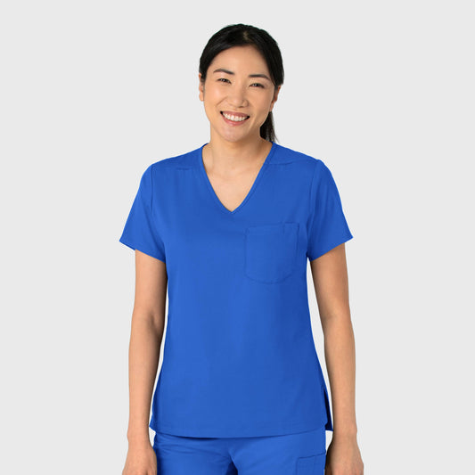 Boundless 6151 Tuck-In Scrub Top Royal Model Image Right Side | Wink