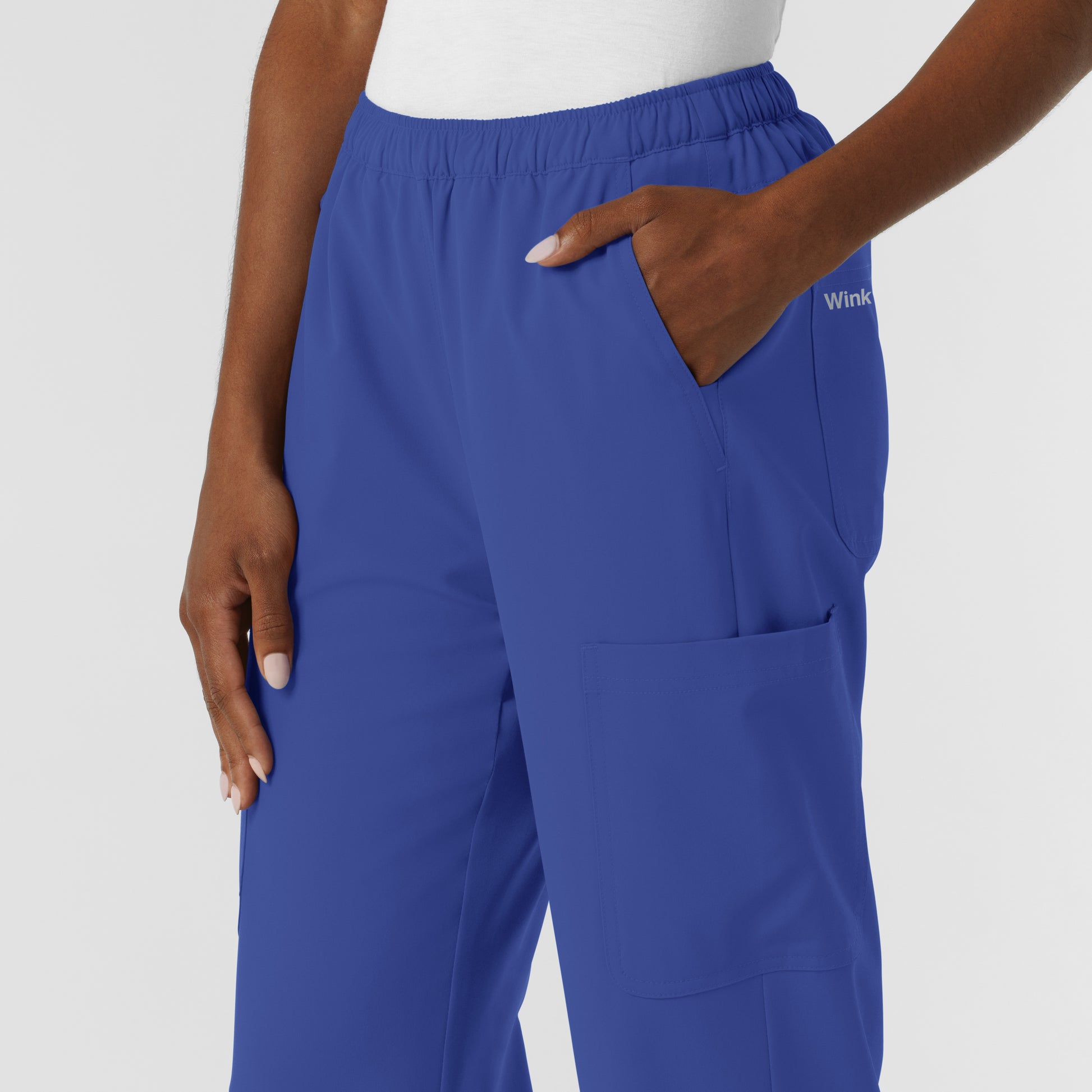 NURTUR 5180 Women's Straight Leg Cargo Scrub Pants Galaxy Blue
